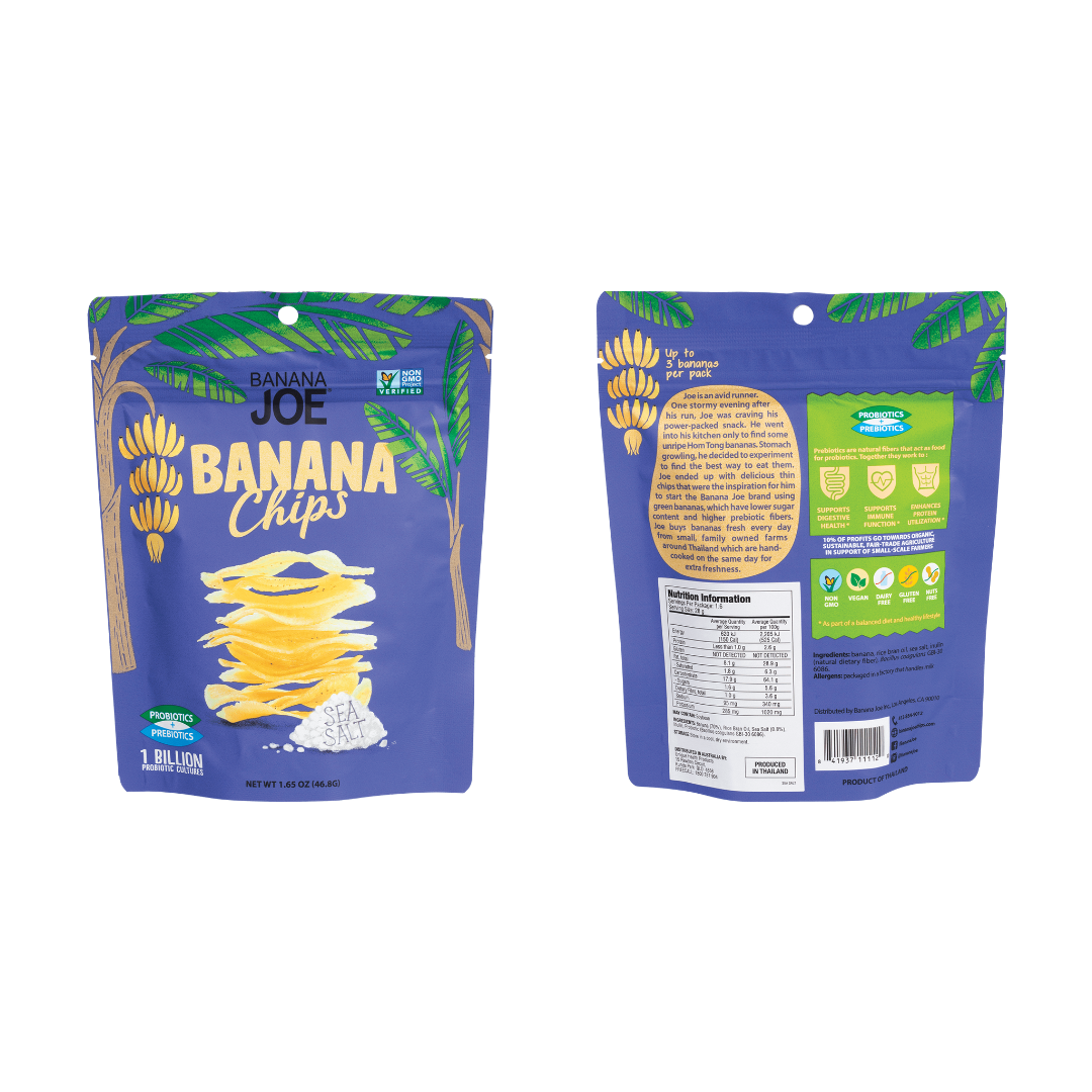 Pre + Probiotics Banana Chips Sea Salt